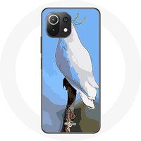 Maniacase Hoesje voor Xiaomi Mi 11 Lite Kaketoe papegaaien witte vogels