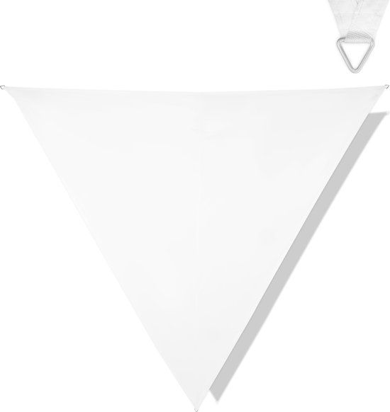 VONROC Premium Schaduwdoek - Driehoek - 360 cm - Wit