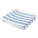 Chiffons de nettoyage - 15x - blanc/bleu - éponge - 35 x 33 cm - chiffon de nettoyage