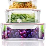 Sans marque Plastique conteneur de stockage alimentaire hermétique - 6 pièces (rouge)
