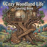 Cozy Woodland Life Coloring Book