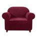 subrtex 1 x elastische polyester bankovertrek, stoelhoes voor thuisbank (1-zits, bordeaux)