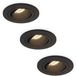 HOFTRONIC Set de 3 spots encastrables LED Philadelphia - Noir