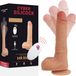 CYBER SILICOCK Red Silicone Vibrating Dildo with Veins and Scrotum