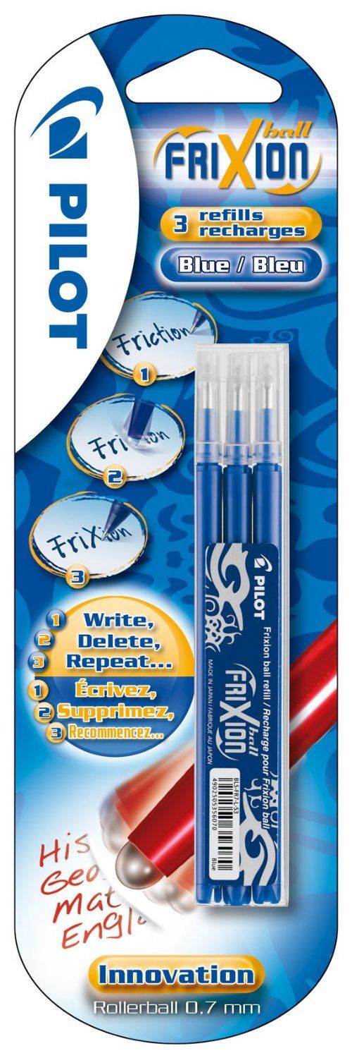 Pilot FriXion Ball - Blauw - 3 stuks - Blister