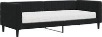 vidaXL Canapé-lit avec matelas 80x200 cm velours noir
