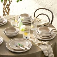 Karaca Abby 24-Delige Stoneware Serviesset – 6 Personen – Crème – Modern & Elegant Design