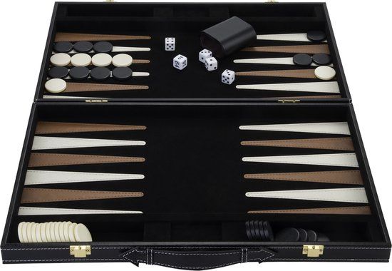Engelhart Longfield Games backgammon Piping groot - 18 inch - zwart