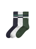 Björn Borg Core Crew Sportsokken - Sokken - Katoen - Wit/Blauw/Groen - 3 Stuks - Maat 36-40