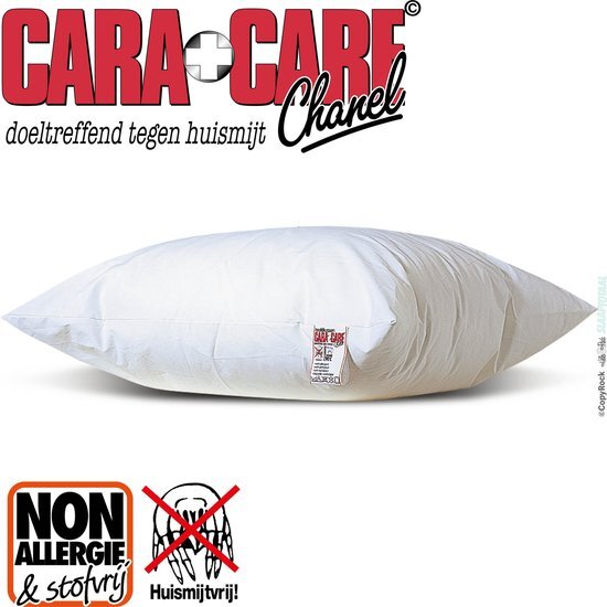 Cara Care Chanel hoofdkussen | Het speciale stofvrije anti allergische kussen | 90&#176;C wasbaar | Fris en verlichtend | 60x70cm