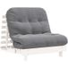 Canapé-lit Futon Bois Massif De Pin Avec Matelas 90x206x11 cm