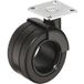 Häfele Roulette double pour meubles H4828 Roulette pivotante, charge max. 50 kg, noir - sans frein