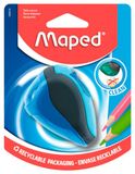 Maped 30249 - potlood-puntenslijper, potpuntenslijper met zelfsluitend deksel CLEAN, voor dunne en dikke stiften - blauw, groen, roze