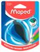 Maped 30249 - potlood-puntenslijper, potpuntenslijper met zelfsluitend deksel CLEAN, voor dunne en dikke stiften - blauw, groen, roze