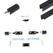 Argenta Xperta set 6m rail - Zwart - wand z. vloerpl. - Enkele deur - Deurdikte 50-55mm - opbouw