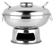 Pot à charbon portable en acier inoxydable avec couvercle