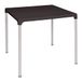 Bolero GJ970 vierkante tafel met aluminium poten, 750 mm breed, zwart