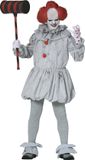 FIESTAS GUIRCA Scary Larry Killerclown Kostuum voor heren, grijs, XXL/XXXL