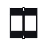 Bachmann Maatwerk Module Frame 2x Keystone met Metalen Beugel, Zwart