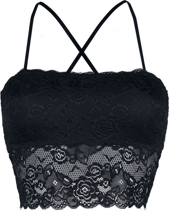 Forplay Laced Top Bandeau Dames Top - Zwart - M