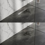 Brauer Douchegoot met Multifunctioneel Rooster en Flens - 60 cm - Rvs Geborsteld