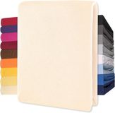 CelinaTex Lucina Hoeslaken Jersey Katoen Stretch 30cm Hoge Hoek - beige 200x200cm - 200x220cm