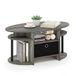 Furinno Houten Salontafels Frans Eiken Grijs/Zwart/Zwart 3 Tier