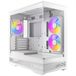 Antec C2M ARGB wit, compacte microATX-behuizing, panoramisch gehard glas, hoge luchtstroom, inclusief 3 PWM ARGB-fans, ondersteuning 360 mm radiator en 415 mm GPU, Type-C 10 Gbps, gereedschapsvrij