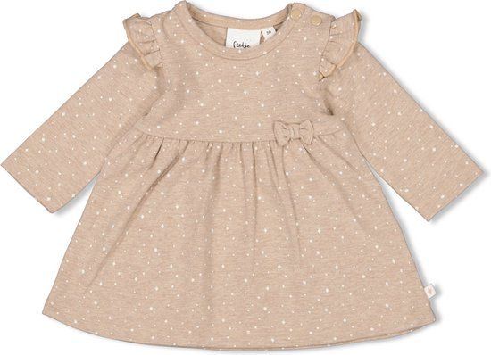 Feetje Jurk AOP Taupe melange - The Magic is in You