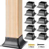 VEVOR Set Van 10 Schroefmoffen 153x153x62mm Paalsteun Koolstofstalen Paal Schoenpaal Paalbasis Grondhulssteunbasis Ideaal voor Verandaleuningen, Pergola'S En Kolommen