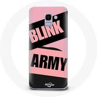 Maniacase Hoesje voor Samsung Galaxy A6 2018 BTS ARMY en Blackpink Blink Roze Zwart