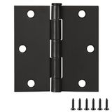 Design House 181495 Deurscharnier in oliegewreven brons, 4-inch, vierkante hoek, 3-pack