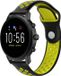 Strap-it Bracelet de montre connectée en silicone - Convient pour Fossil Gen 5 sport band - Noir/Jaune