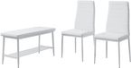 Vicco Grand Bank en stoel – 85 x 46.5 cm 3-delige set Blanc