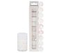 Set van 9 mini-glazen, 4 g, verschillende witte vormen