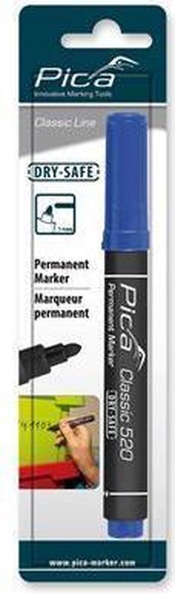 Pica 520/41 Perm. Marker 1-4mm rond blauw, blister