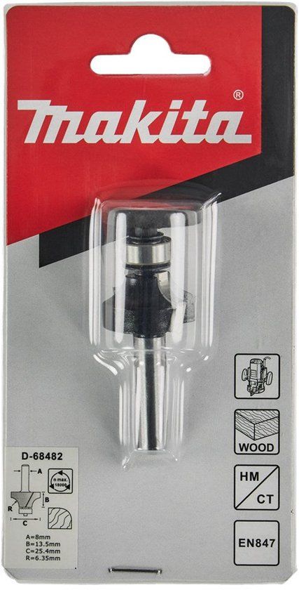 Makita Accessoires Makita Afrondfrees lag R6,35 S8 - D-68482