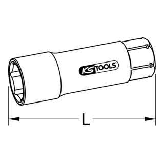 KS Tools 19mm TRIPLEplus doorsteek verlenging, 75mm