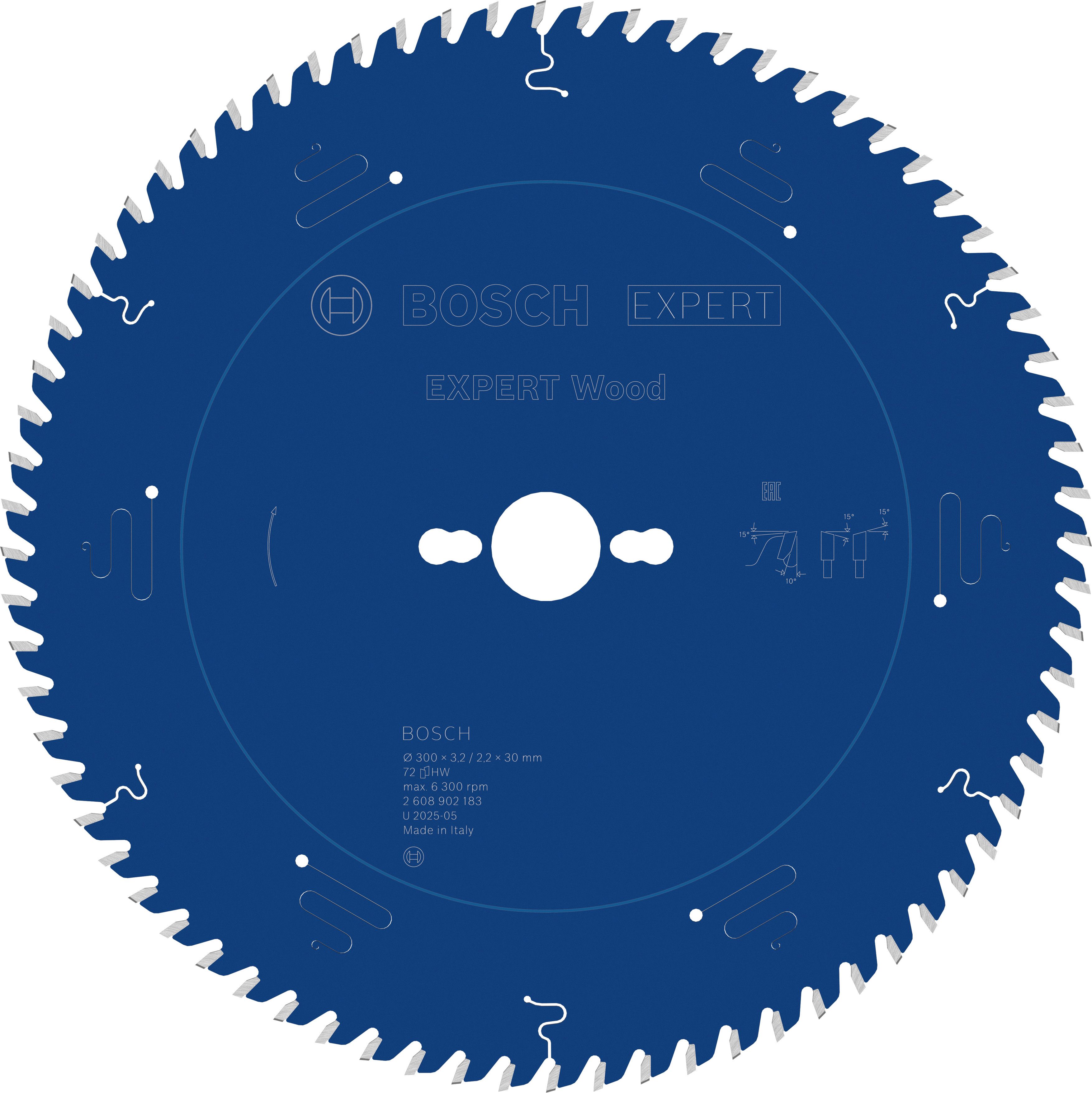 Bosch Accessoires EXPERT Wood Cirkelzaagblad | 300 x 3,2/2,2 x 30 mm | T72 - 2608902183