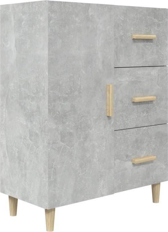 vidaXL Dressoir 69,5x34x90 cm bewerkt hout betongrijs