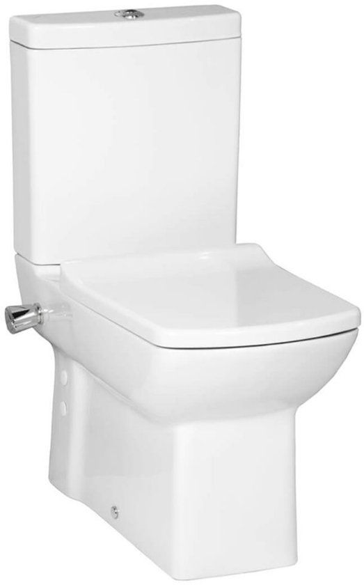 Creavit Boss & Wessing Lara Toiletpot staand met bidet en kraan wit