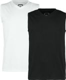 R.E.D. by EMP Set van 2 tanktops zwart en wit - Heren - M