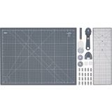 CRELANDO Set de découpe, avec roulette de découpe et tapis de découpe