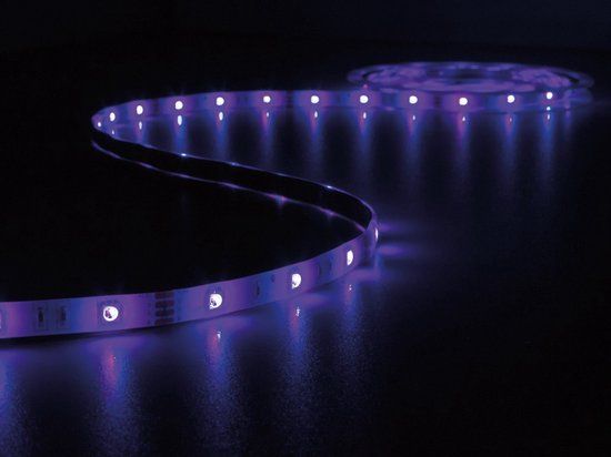 Perel Set met muziekgestuurde LED strip - 5 meter - RGB - 150 LEDs - incl. afstandsbediening