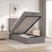 vidaXL Ottoman Bed with Mattress and Headboard Taupe 100 x 200 cm Fabric