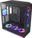 NZXT H9 Flow RGB+ Midi-tower, duale compartimenten, 3 RGB-ventilatoren, zwart