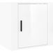 Table de chevet blanc brillant 50x30x47 cm