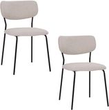 Housecraft Living Leah Eetkamerstoelen Off White/ Gebroken wit - Set van 2