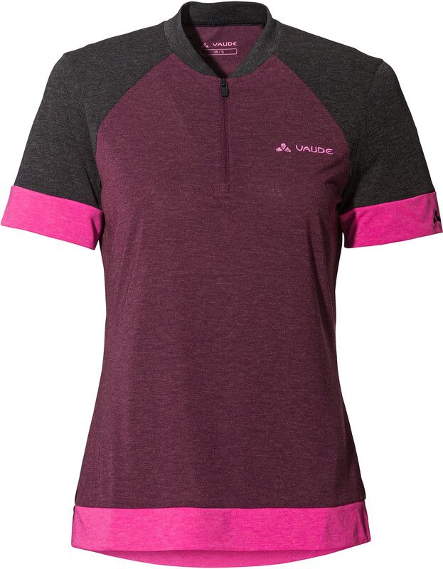 Vaude Altissimo Q-Zip SS Shirt Women - roze - Maat: -