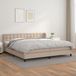 Maison Exclusive Lit à lattes avec sommier intégré, matelas couleur cappuccino, dimensions 200x200 cm, revêtement en similicuir